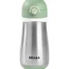 Beaba - Garrafa de água infantil de aço inoxidável, Sálvia