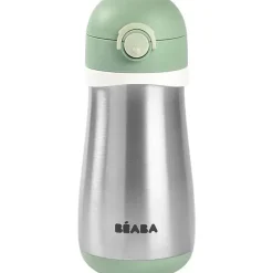 Beaba - Garrafa de água infantil de aço inoxidável, Sálvia