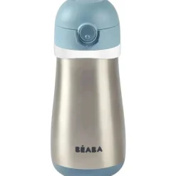 Beaba - Garrafa de Água Infantil de Aço Inoxidável, Chuva