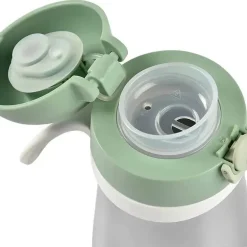 Beaba - Garrafa de água infantil de aço inoxidável, Sálvia