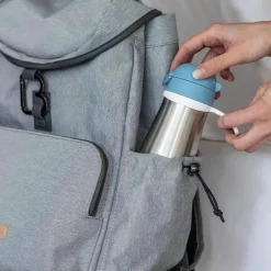 Beaba - Garrafa de Água Infantil de Aço Inoxidável, Chuva