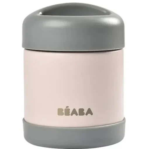 Beaba - Jarra para alimentos isolada em aço inoxidável de 10 onças, rosa