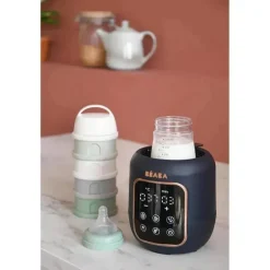 Beaba - Mamadeira Multi Leite 5 em 1 e Aquecedor de Alimentos, Meia-Noite