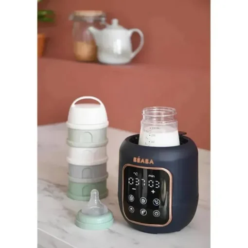 Beaba - Mamadeira Multi Leite 5 em 1 e Aquecedor de Alimentos, Meia-Noite