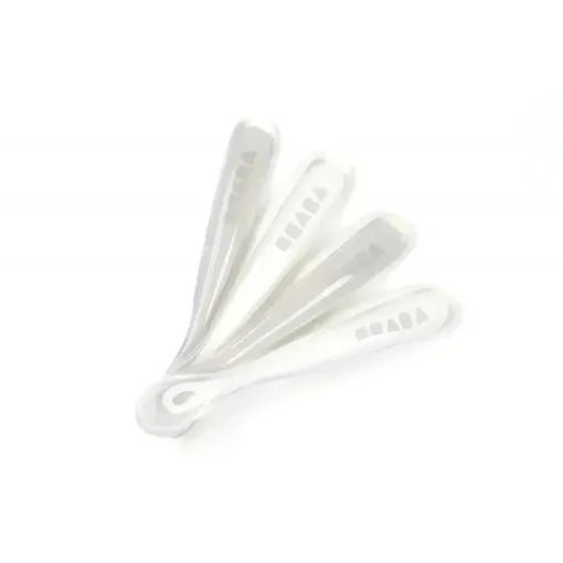 Beaba - 4Pk Colheres de Silicone de Primeiro Estágio, Nuvem