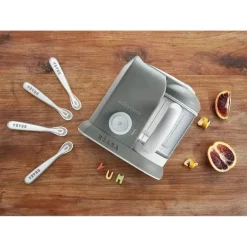 Beaba - 4Pk Colheres de Silicone de Primeiro Estágio, Nuvem
