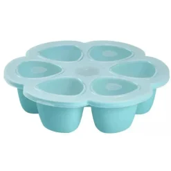 Beaba - Recipiente de armazenamento de comida para bebê de silicone multiporções, chuva