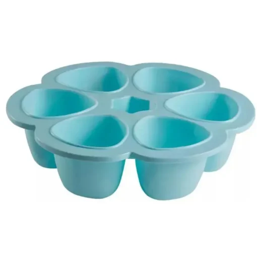 Beaba - Recipiente de armazenamento de comida para bebê de silicone multiporções, chuva