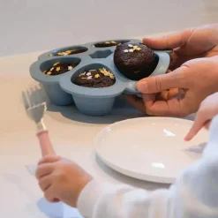 Beaba - Recipiente de armazenamento de comida para bebê de silicone multiporções, chuva