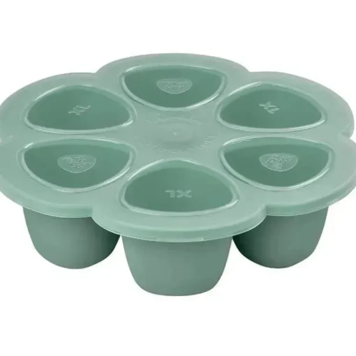 Beaba - Recipiente de silicone para comida de bebê multiporções, Sálvia