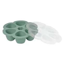 Beaba - Recipiente de silicone para comida de bebê multiporções, Sálvia