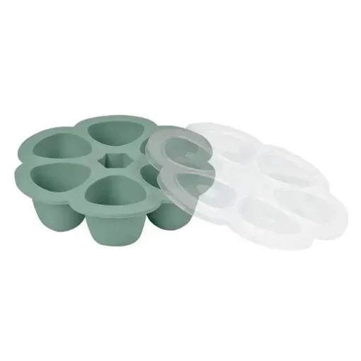 Beaba - Recipiente de silicone para comida de bebê multiporções, Sálvia
