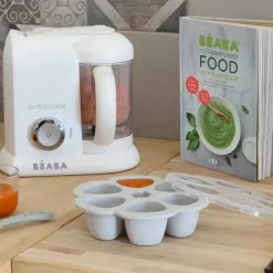 Beaba - Recipiente de silicone para comida de bebê multiporções, nuvem