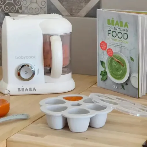 Beaba - Recipiente de silicone para comida de bebê multiporções, nuvem