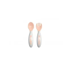 Beaba - Talheres Ergonômicos 2Pk Segundo Estágio, Rosa