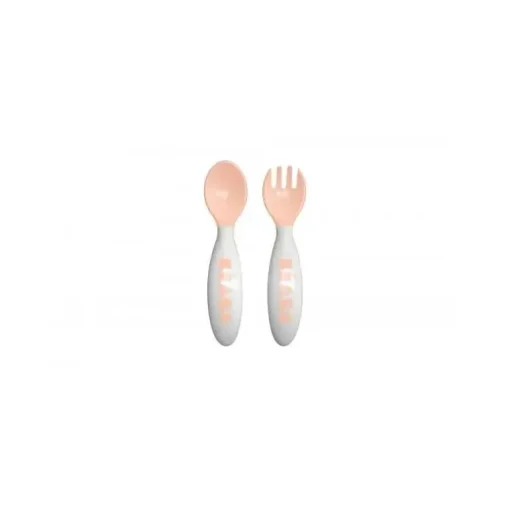 Beaba - Talheres Ergonômicos 2Pk Segundo Estágio, Rosa