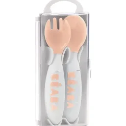 Beaba - Talheres Ergonômicos 2Pk Segundo Estágio, Rosa
