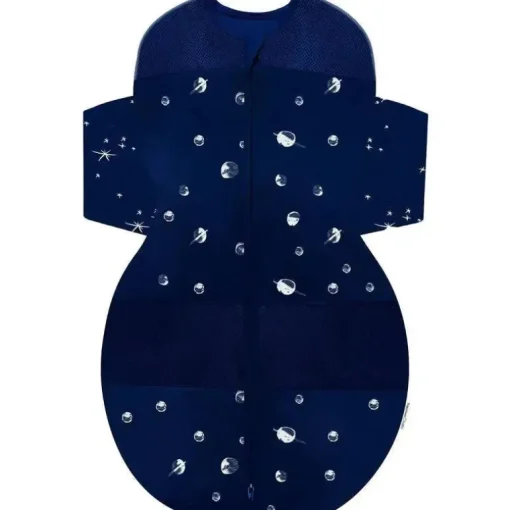 Bebê mais feliz - SNOO Navy Planets Sleep Sack Baby Swaddle
