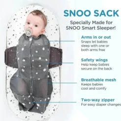 Bebê mais feliz - SNOO Pink Planets Sleep Sack Baby Swaddle
