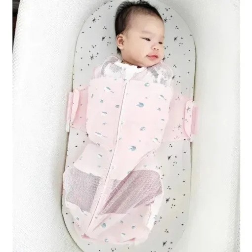 Bebê mais feliz - SNOO Pink Planets Sleep Sack Baby Swaddle