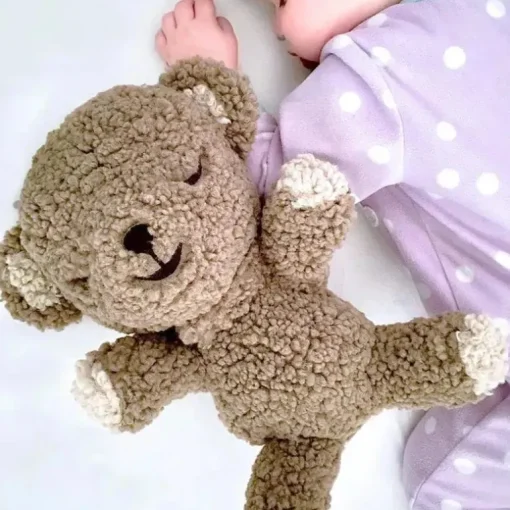 Bebê mais feliz - SNOObear marrom máquina de ruído branco pelúcia bebê dormir chupeta