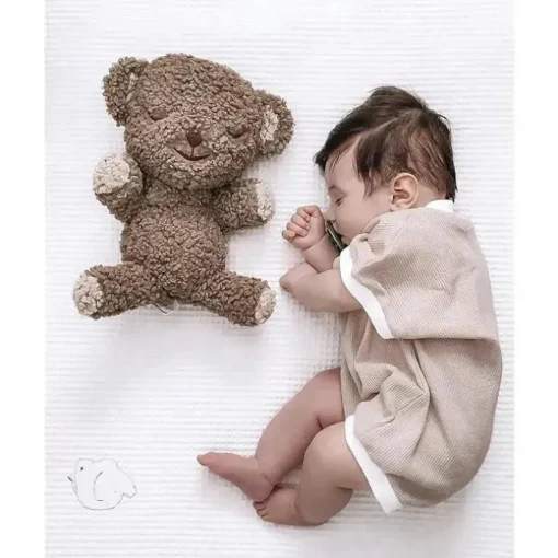 Bebê mais feliz - SNOObear marrom máquina de ruído branco pelúcia bebê dormir chupeta