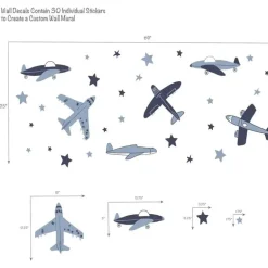 Bedtime Originals - Adesivos de parede Little Aviator