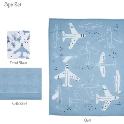 Bedtime Originals - Conjunto de cama de 3 peças Little Aviator