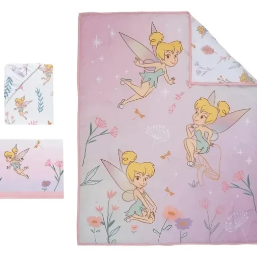 Bedtime Originals - Conjunto de cama de 3 peças Tinker Bell