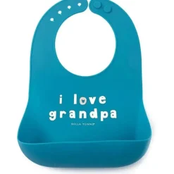 Bella Tunno - babador Wonder, babador de silicone para bebê, sem BPA tóxico, eu amo o vovô