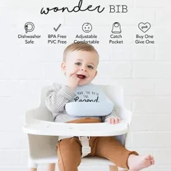 Bella Tunno - babador Wonder, babador de silicone para meninas e meninos, BPA não tóxico