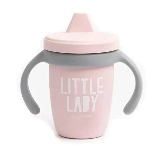 Bella Tunno - Copo com Canudinho Little Lady Happy, Rosa Claro