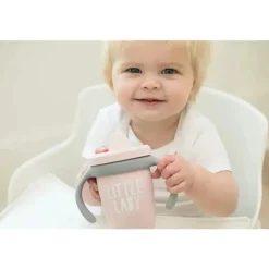 Bella Tunno - Copo com Canudinho Little Lady Happy, Rosa Claro