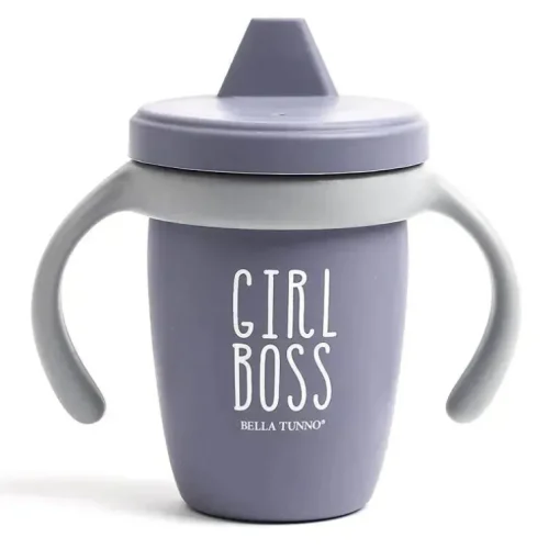 Bella Tunno - copo de canudinho feliz da garota chefe, roxo
