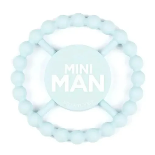 Bella Tunno - Mini Man Happy Teether, Light Blue