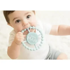 Bella Tunno - Mini Man Happy Teether, Light Blue