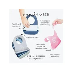 Bella Tunno - Missmess Wonder Bib Silicone, rosa claro