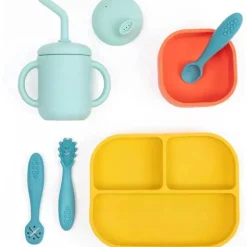 Bella Tunno - pacote Little Bites, conjunto de alimentação para bebês, 100% silicone de qualidade alimentar, diversão de circo