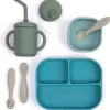 Bella Tunno - pacote Little Bites, conjunto de alimentação para bebês, 100% silicone de qualidade alimentar, mundo subaquático