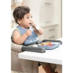 Bella Tunno - pacote Little Bites, conjunto de alimentação para bebês, silicone 100% de qualidade alimentar, Jungle Safari