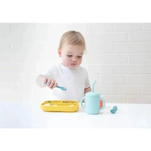 Bella Tunno - pacote Little Bites, conjunto de alimentação para bebês, 100% silicone de qualidade alimentar, diversão de circo