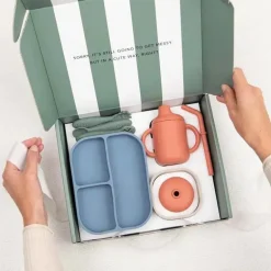 Bella Tunno - pacote Little Bites, conjunto de alimentação para bebês, silicone 100% de qualidade alimentar, Jungle Safari