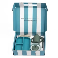 Bella Tunno - pacote Little Bites, conjunto de alimentação para bebês, 100% silicone de qualidade alimentar, mundo subaquático