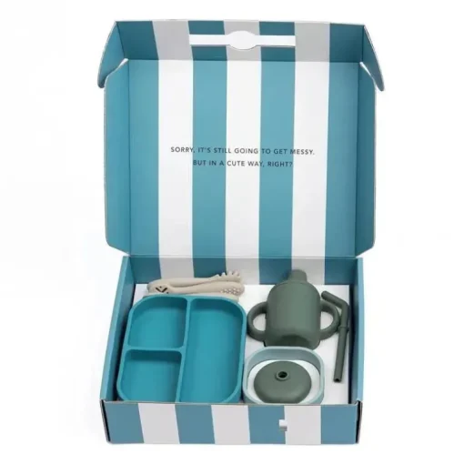 Bella Tunno - pacote Little Bites, conjunto de alimentação para bebês, 100% silicone de qualidade alimentar, mundo subaquático