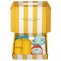 Bella Tunno - pacote Little Bites, conjunto de alimentação para bebês, 100% silicone de qualidade alimentar, diversão de circo