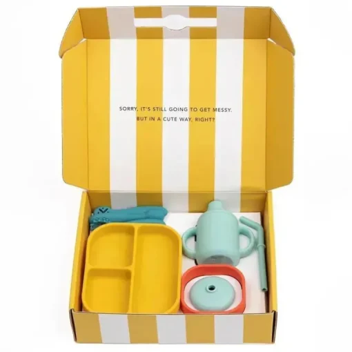Bella Tunno - pacote Little Bites, conjunto de alimentação para bebês, 100% silicone de qualidade alimentar, diversão de circo