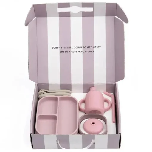 Bella Tunno - pacote Little Bites, conjunto de alimentação para bebês, silicone 100% de qualidade alimentar, Magic Meadow