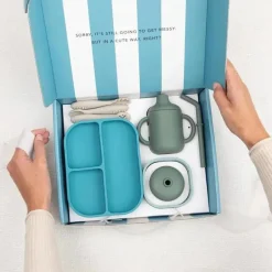Bella Tunno - pacote Little Bites, conjunto de alimentação para bebês, 100% silicone de qualidade alimentar, mundo subaquático