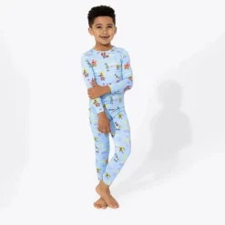 Bellabu Bear - Bob Esponja Calça Quadrada, Pijama Infantil de Bambu Good Vibes