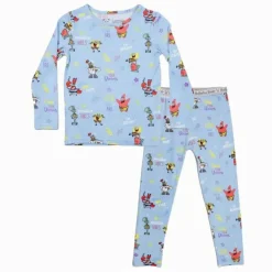 Bellabu Bear - Bob Esponja Calça Quadrada, Pijama Infantil de Bambu Good Vibes